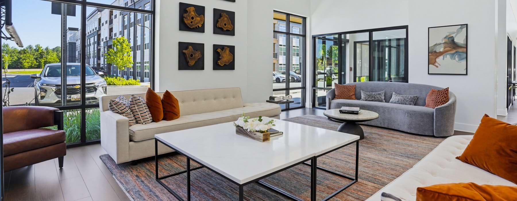 Cozy seating in the clubhouse