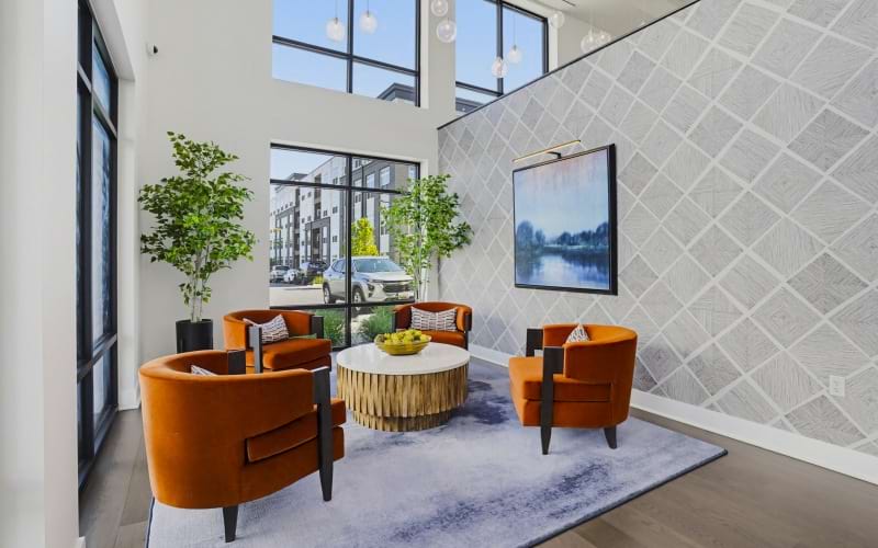 Cozy seating in the clubhouse