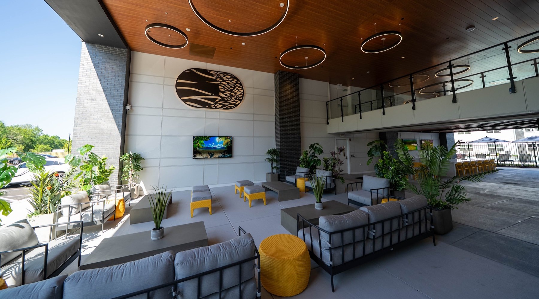 Beautiful clubroom with lounge seating and ample light