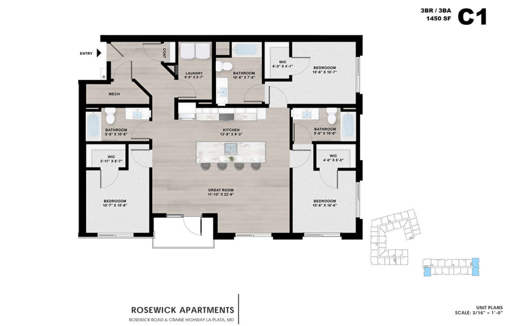 Rosewick Apartments Unit Plan Rendering 10