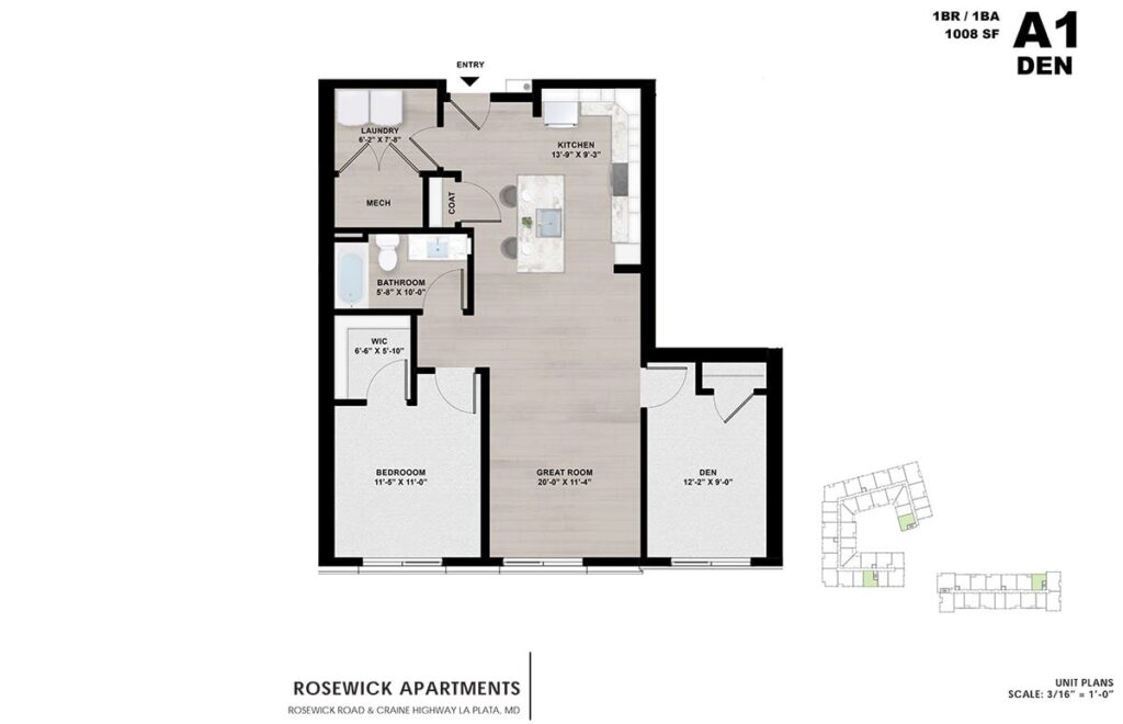 Rosewick Apartments Unit Plan Rendering 2