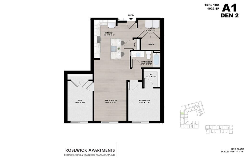 Rosewick Apartments Unit Plan Rendering 3