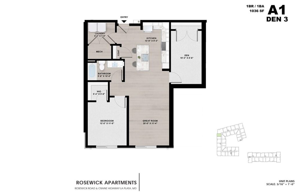 Rosewick Apartments Unit Plan Rendering 4