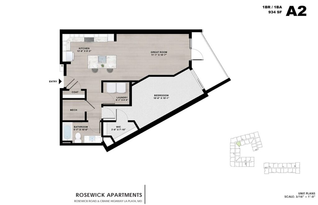 Rosewick Apartments Unit Plan Rendering 5