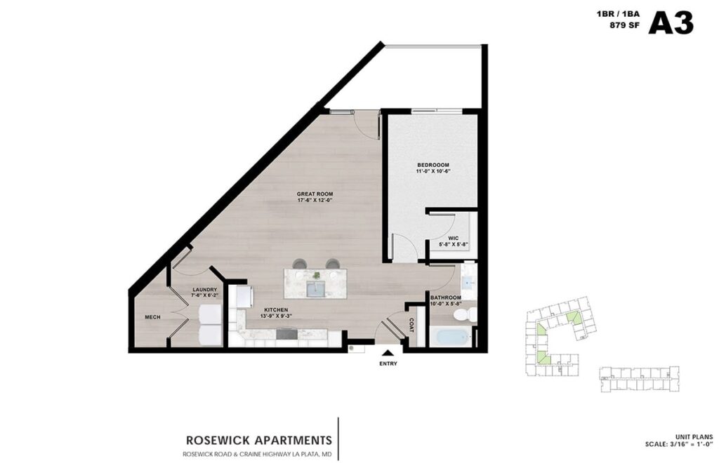 Rosewick Apartments Unit Plan Rendering 6