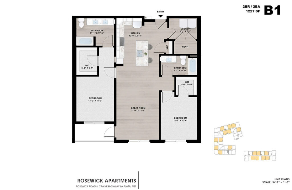 Rosewick Apartments Unit Plan Rendering 7