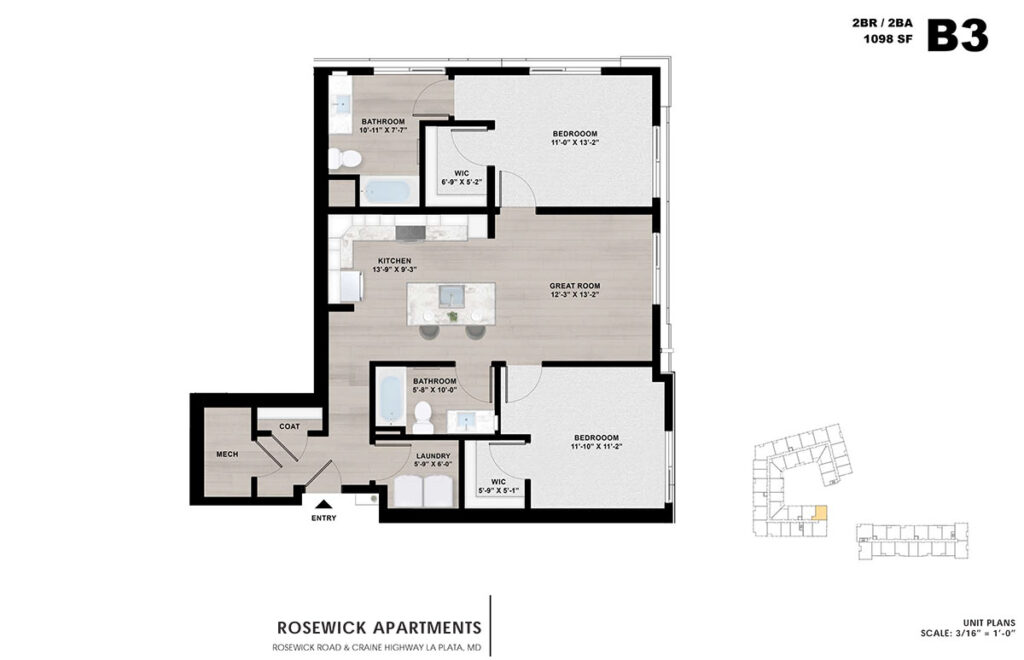 Rosewick Apartments Unit Plan Rendering 9